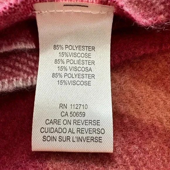 SIMPLY NOELLE ~ Women’s Red/White/Pink plaid button up cape scarf OS - Picture 6 of 10